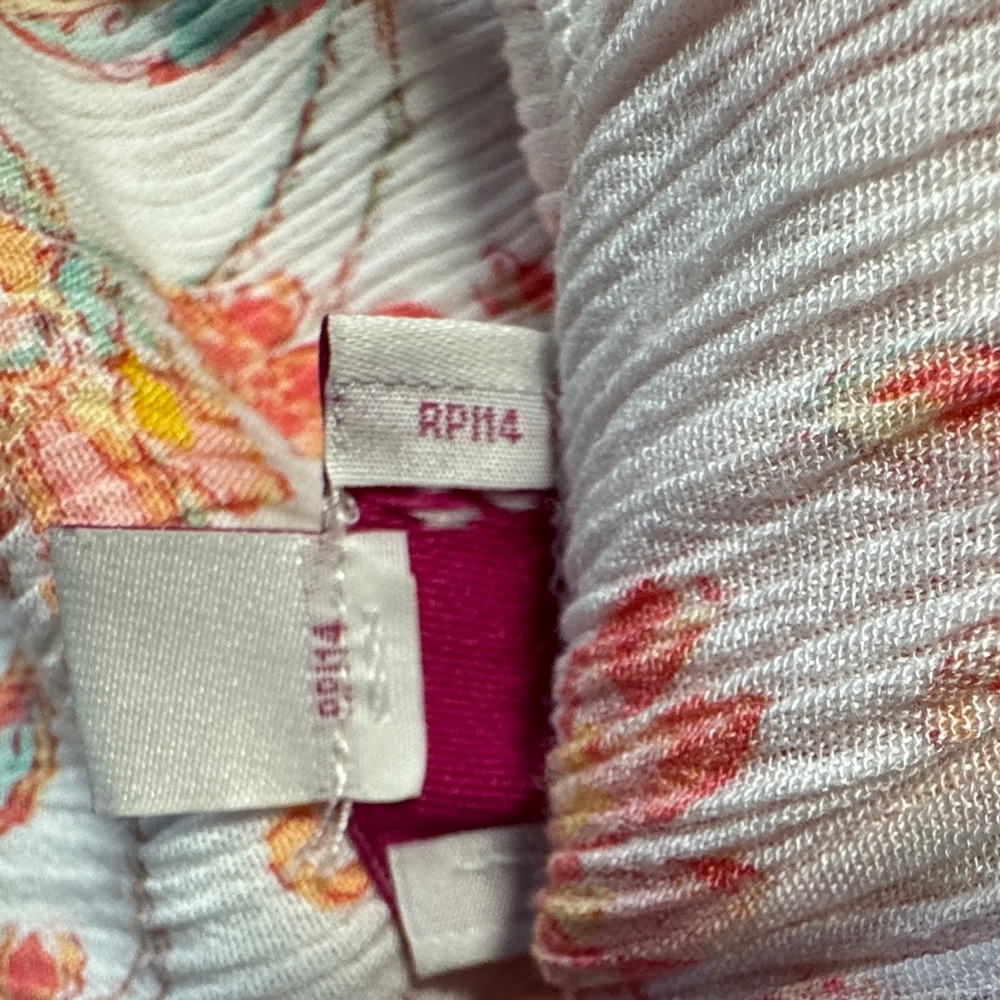 (M) SO Peach Floral Spaghetti Strap Stretch Skirt Maxi Dress - Picture 6 of 7